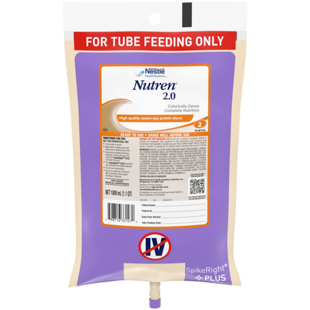 CS/6 - Nutren 2.0, SpikeRight Plus 1000ml UltraPak Bags