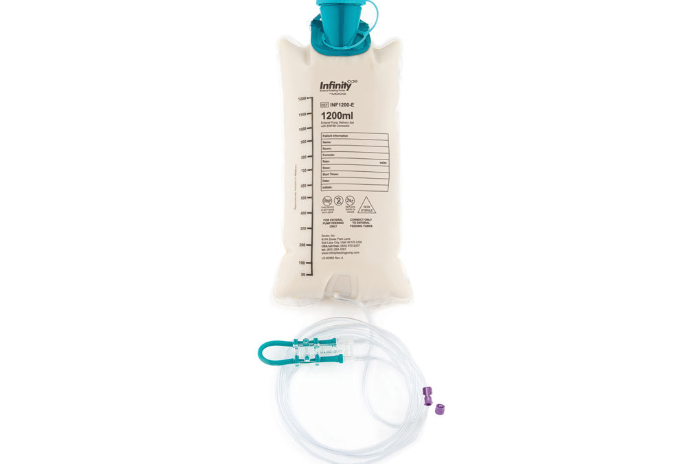 CS/30 - Moog EnteraLite Infinity Administration Set, with Pre-Attached ENFit Connector, 1200mL Bag