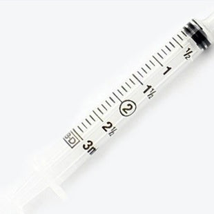 General Use Syringe, No Needle Slip Tip, 1/10mL Graduation, 3mL, Bulk