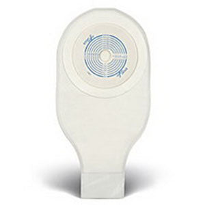 ActiveLife® One-Piece Stomahesive® Skin Barrier, Cut-to-Fit  Opening 3/4" - 2-1/2" (19mm - 64mm), Drainable Pouch, Transparent 12" (30.5cm), Tail Clip