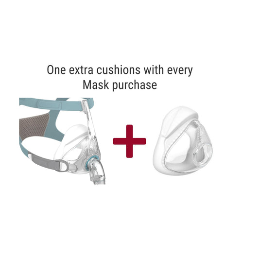 F&P Vitera Full Face Mask With Extra Cushion