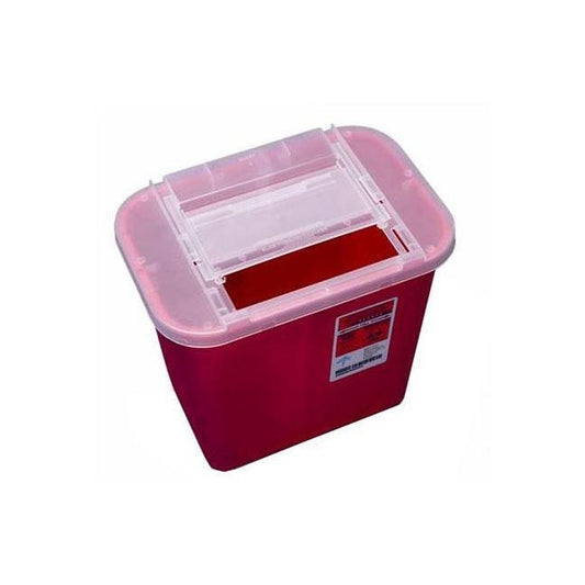 Sharps Container, Multi-Purpose, with Sliding Lid, Yellow, 20/case