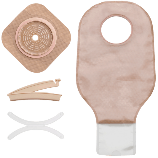 BX/5 New Image Two-Piece Drainable Ostomy Kit, Cut-to-Fit Stoma up to 3-1/2" (89mm), Flange 4" (102mm), Non-Sterile, Lock 'n Roll Closure