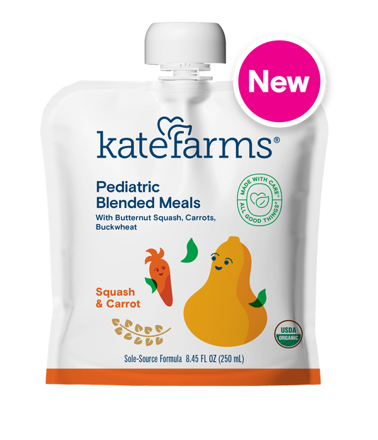 CS/12 - Kate Farms Pediatric Blended Meals - Squash & Carrot, 8.45 fl oz (250 mL)