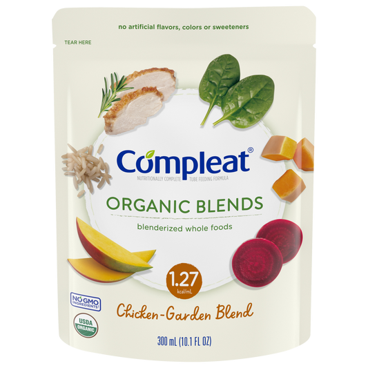 CS/24 - Compleat Organic Blends Chicken-Garden Blend, 10.1oz (300ml) Pouch