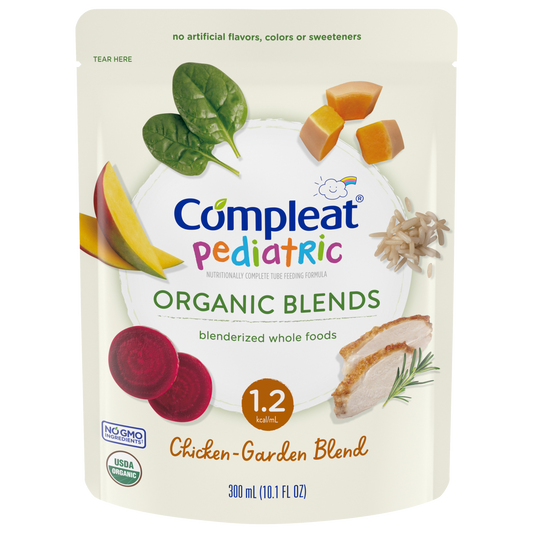 CS/24 - Compleat Pediatric Organic Blends, Chicken-Garden Blend 10.1 oz. (300mL) Pouch