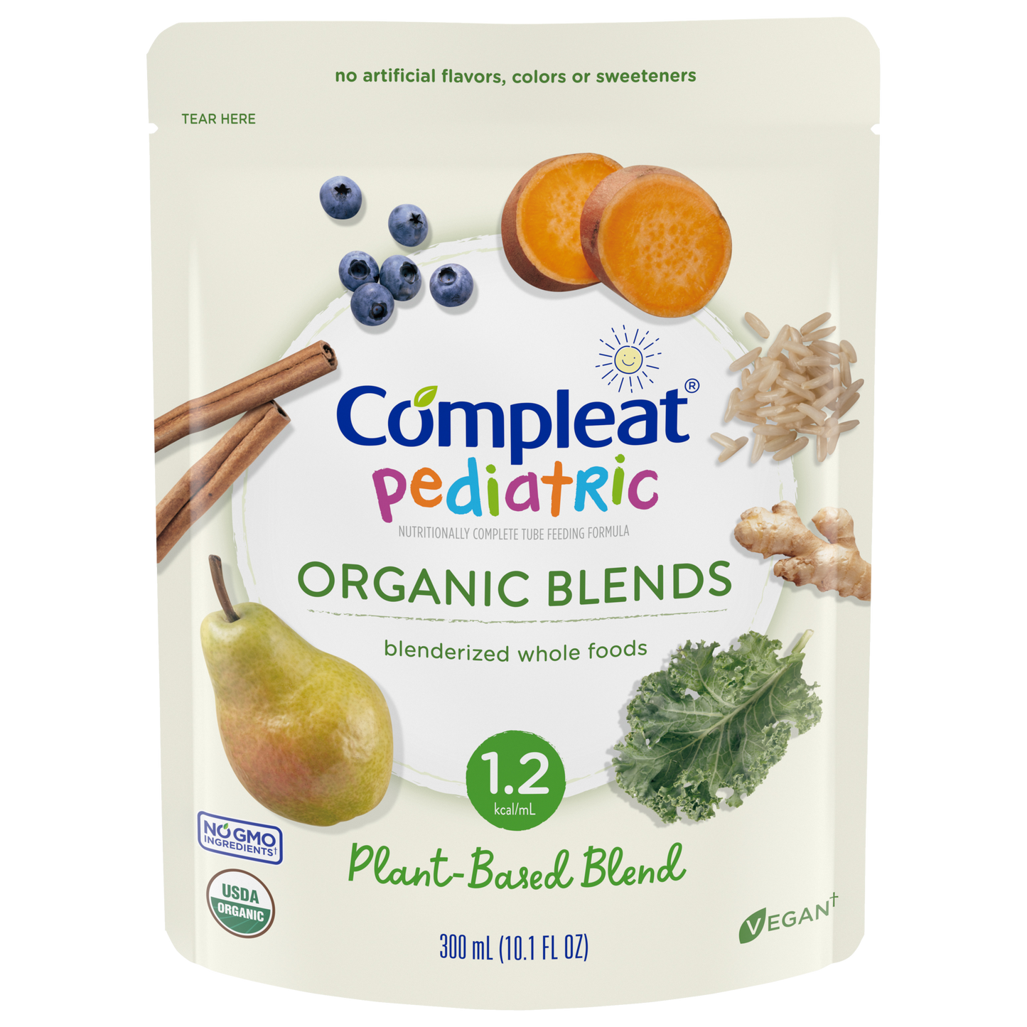 CS/24 - Compleat Pediatric Organic Blends Plant Based, 10.1oz (300mL) pouch