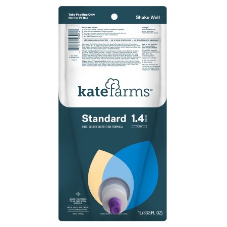 CS/6 - Kate Farms Standard 1.4 Plain, Closed System, Ready-to-Hang, 1000 mL