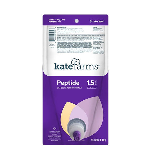 CS/6 - Kate Farms Peptide 1.5 Plain, Closed System, Ready-to-Hang, 1000 mL