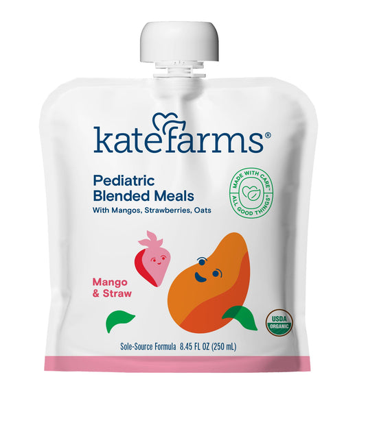 CS/12 - Kate Farms Pediatric Blended Meals - Mango & Straw, 8.45 fl oz (250 mL)