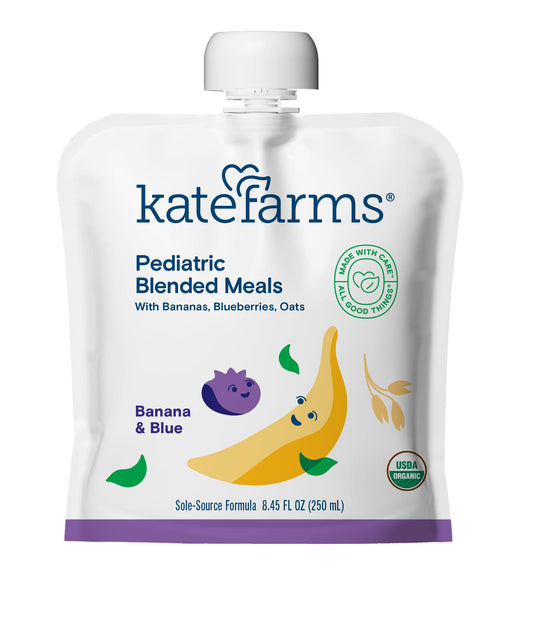 CS/12 - Kate Farms Pediatric Blended Meals - Banana & Blue, 8.45 fl oz (250 mL)