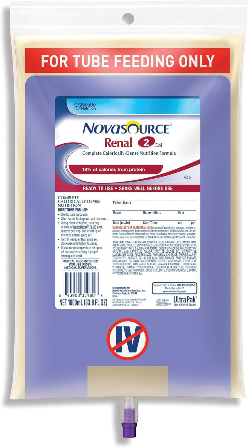 CS/6 - Novasource Renal, SpikeRight Plus 1000ml UltraPak Bags