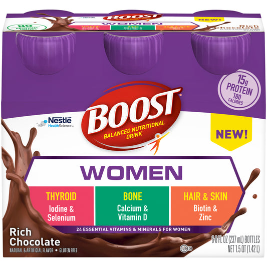 CS/24 - Boost Women 8 oz Bottle, Rich Chocolate