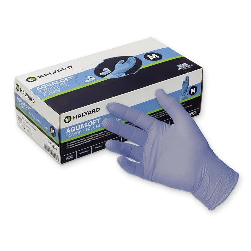 3,000pcs/CASE Halyard AquaSoft Nitrile Exam Glove, Blue