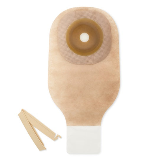 Premier™ One-Piece Drainable Ostomy Pouch – Flat Flextend™ Barrier, Clamp Closure, Tape