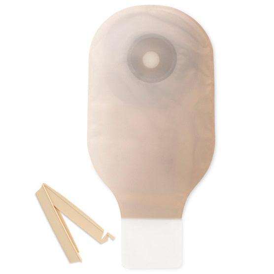 Premier™ One-Piece Drainable Ostomy Pouch – Flat Flextend™ Barrier, Clamp Closure, Tape